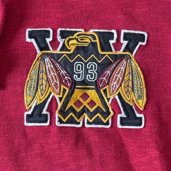 Vintage Ecko UNLTD Hoodie 20th Anniversary Aztec Embroidered Patches Y2K 2XL - Picture 5 of 10